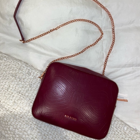 Burgundy Ted Baker Crossbody purse - Picture 1 of 2